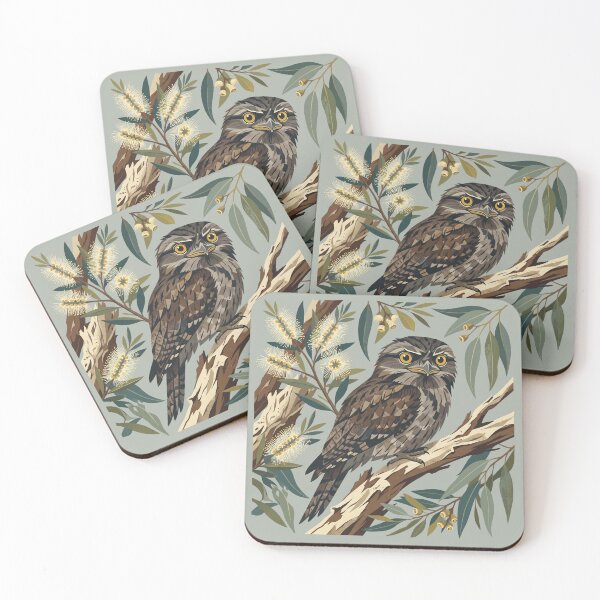 Item preview, Tawny Frogmouth Bird Vintage Botanical Art Print designed and sold by Wennebabs.