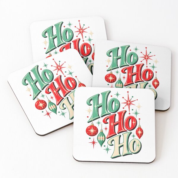 Item preview, Ho Ho Ho Retro 1950s Atomic Christmas Ornaments designed and sold by victorsuarez.