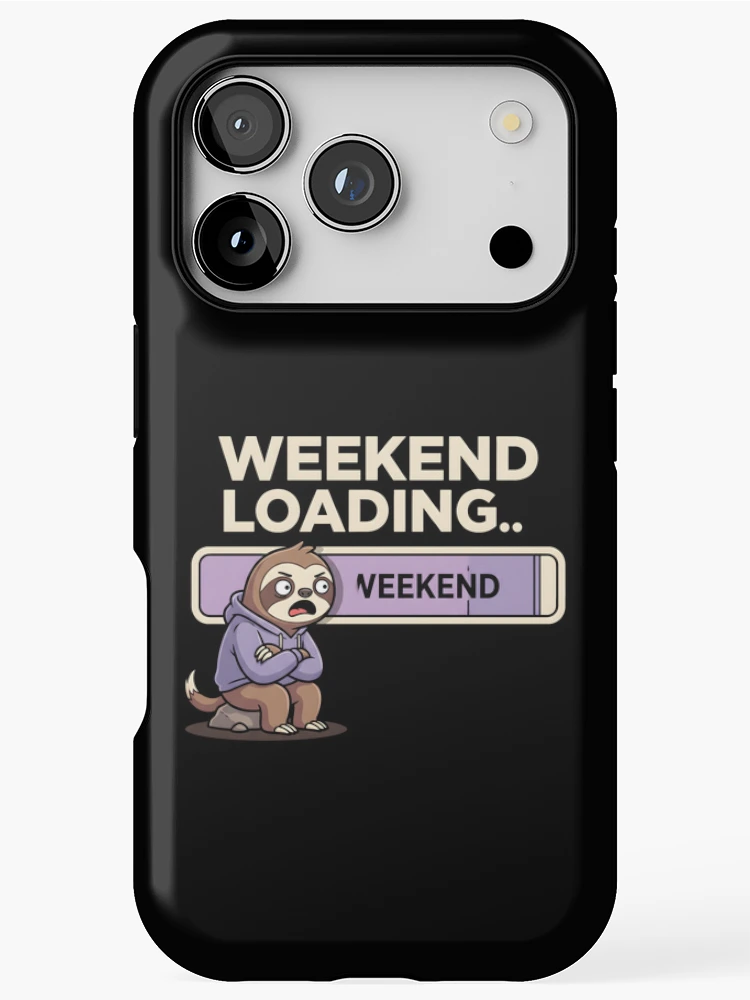 Thumbnail 1 of 4, iPhone Case, Weekend Loading Sloth designed and sold by SplashTastic.