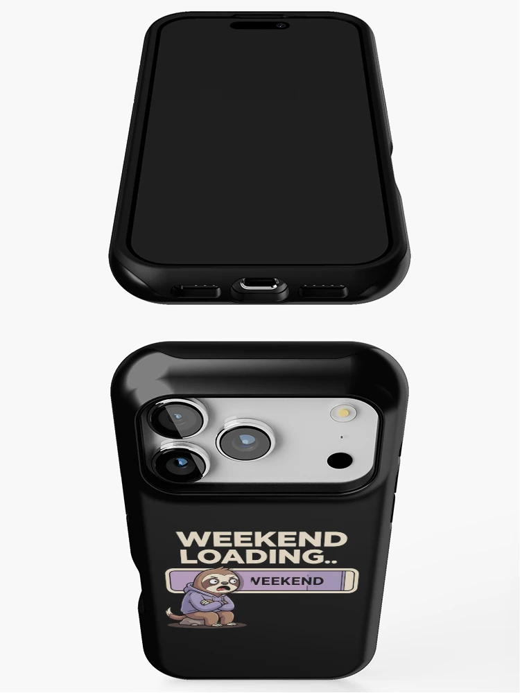 Thumbnail 3 of 4, iPhone Case, Weekend Loading Sloth designed and sold by SplashTastic.
