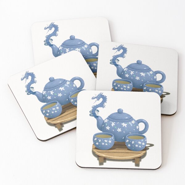 Item preview, The Jasmine Dragon Tea Shop - Blue Ceramic Set designed and sold by Whimsyduck.