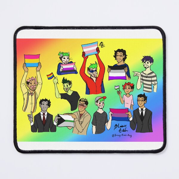 Item preview, Markiplier and Jacksepticeye Egos Pride Poster designed and sold by Dancing-Heart.