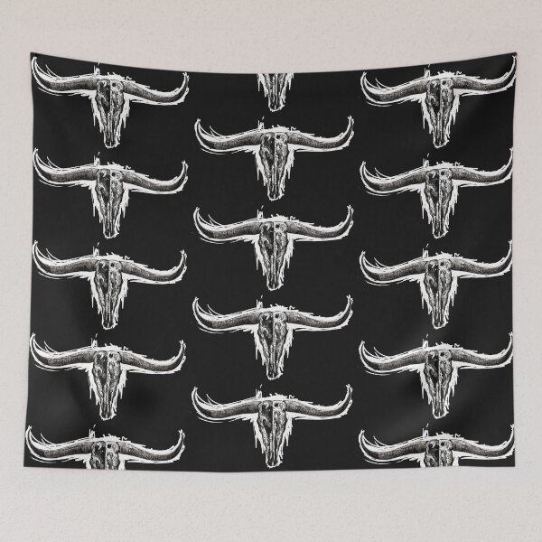 Item preview, Longhorn Skull Abstract Art Drawing designed and sold by oz10.