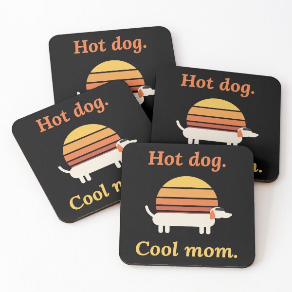 Item preview, Hot Dog Cool Mom Retro Sunset Dachshund designed and sold by ZabCreation.