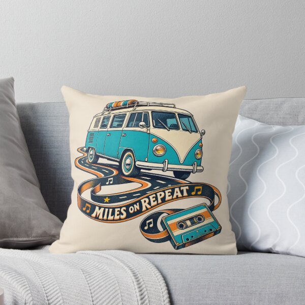 Item preview, Miles on Repeat Retro Road Trip Van designed and sold by Retro Arabica.