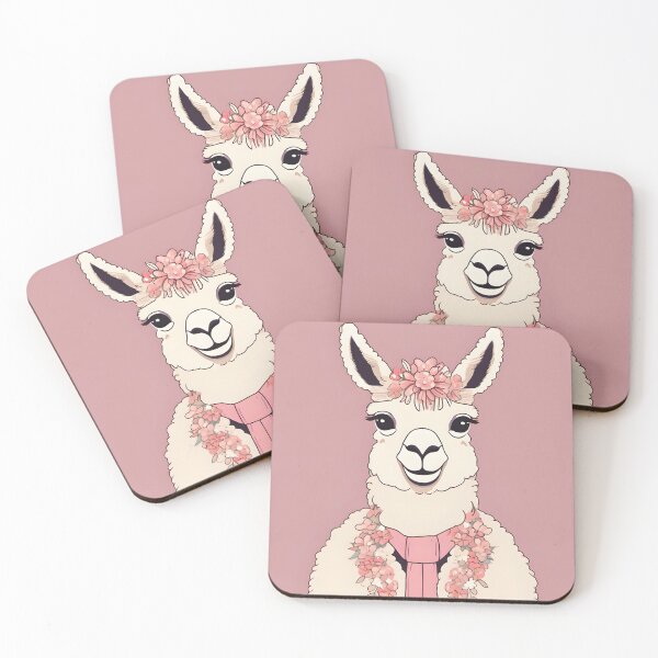 Item preview, Llama With Flower Crown Sticker designed and sold by StormDrive.