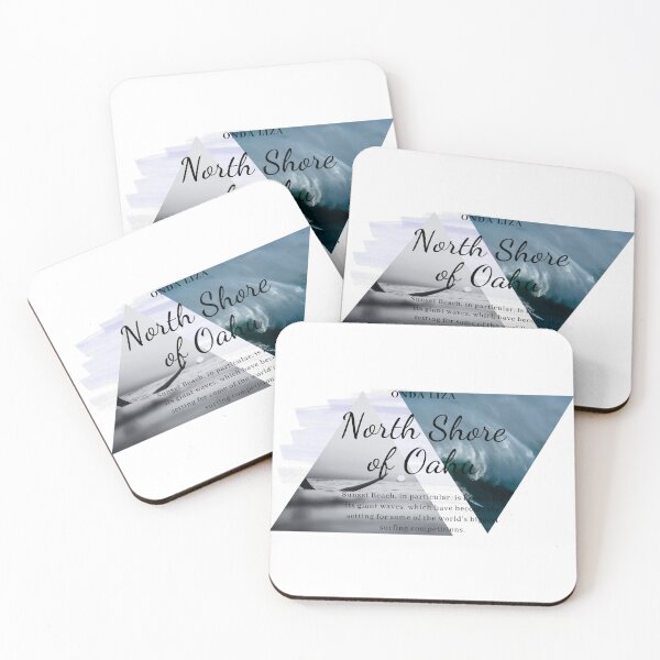Item preview, North Shore of Oahu Hawaii Big Wave Surf Poster designed and sold by OndaLiza.