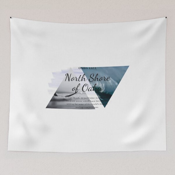 Item preview, North Shore of Oahu Hawaii Big Wave Surf Poster designed and sold by OndaLiza.