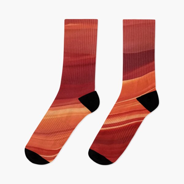 Item preview, Fiery Red and Orange Abstract Streaks – Sunset Motion Art designed and sold by demigots.