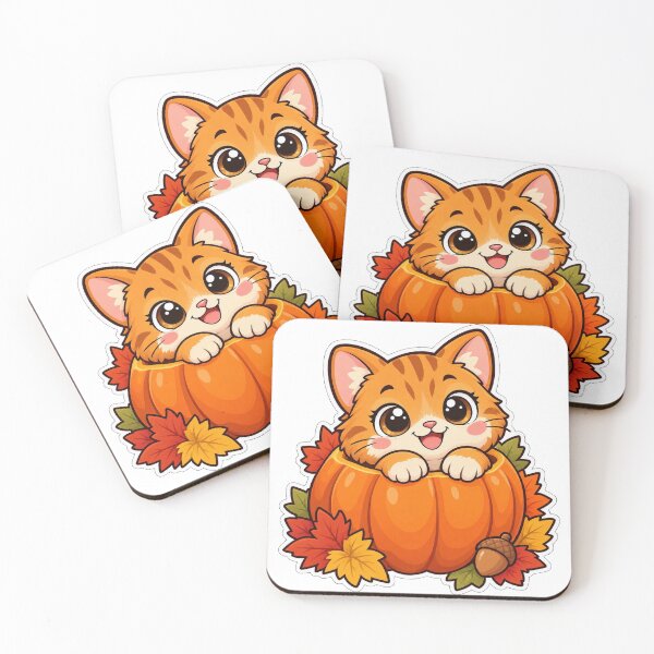 Item preview, Cute Orange Cat Sitting in Pumpkin | Fall Halloween Cat designed and sold by SaeedArtStudio.