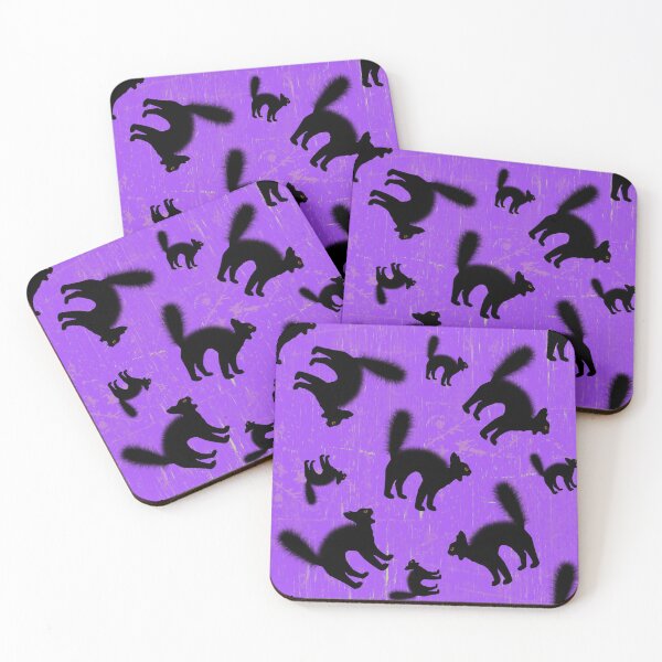 Item preview, Black Cat on Purple designed and sold by karwilberevivalcollection.