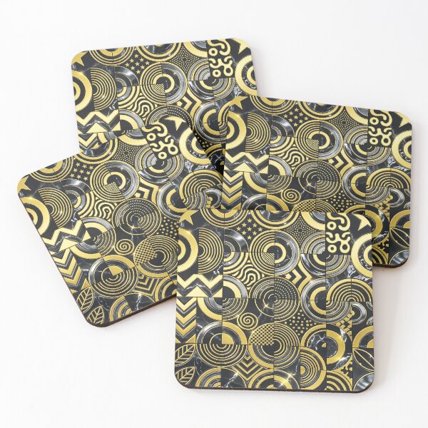 Item preview, Metallic Gold & Black Marble designed and sold by FunFitsFactory.