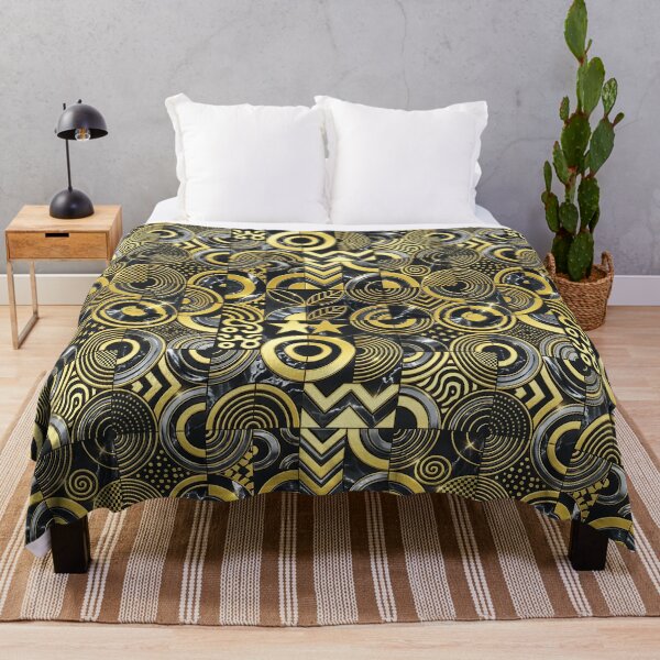 Item preview, Metallic Gold & Black Marble designed and sold by FunFitsFactory.