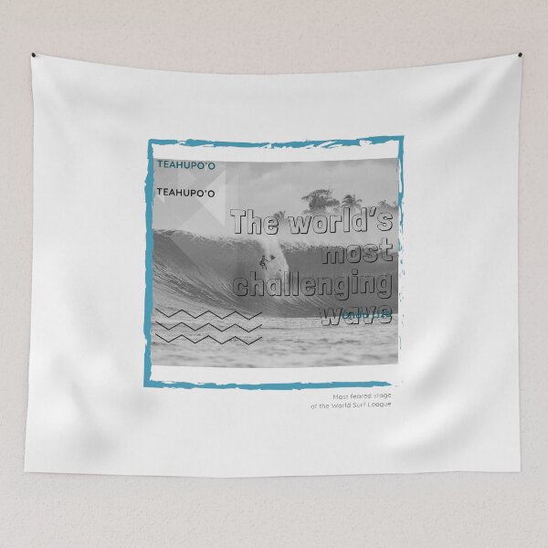Item preview, Teahupoo Tahiti Most Challenging Wave Surf Poster designed and sold by OndaLiza.