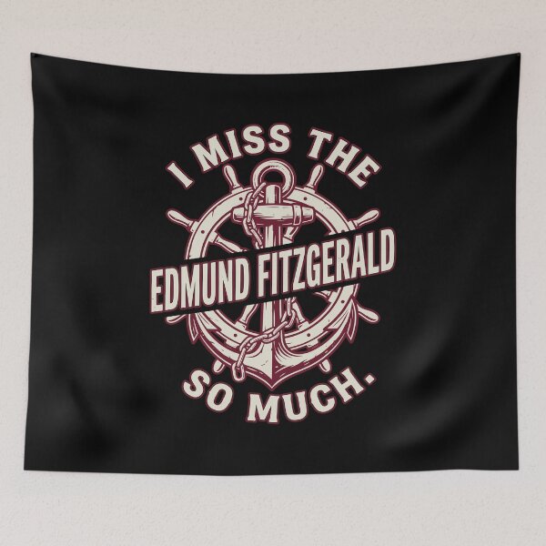 Item preview, Edmund Fitzgerald Nautical History Artwork OCT-641 designed and sold by noberic.