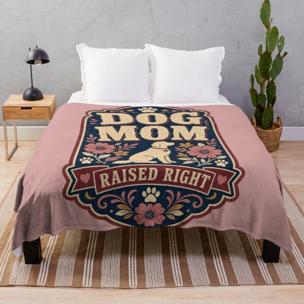 Item preview, DOG MOM - RAISED RIGHT designed and sold by NicheWearStudio.
