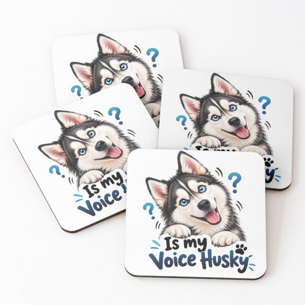 Item preview, Is My Voice Husky? Funny Siberian Husky Dog Pun designed and sold by Random Designs.
