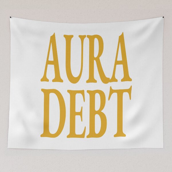 Item preview, Aura Debt - Ironic Aura Points Slang with Classic Serif Letters designed and sold by ModdiesColors.