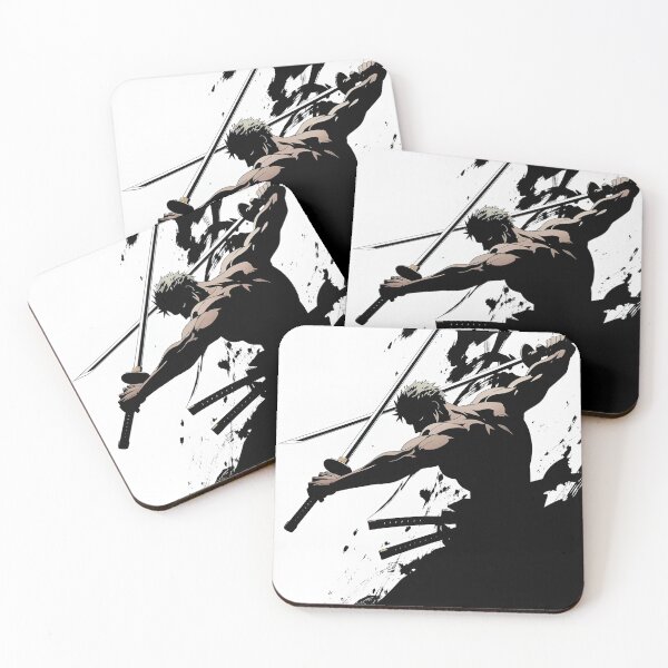 Item preview, Zoro | Shadow Blade Samurai – Black and White Japanese Warrior Art designed and sold by Dyan4.