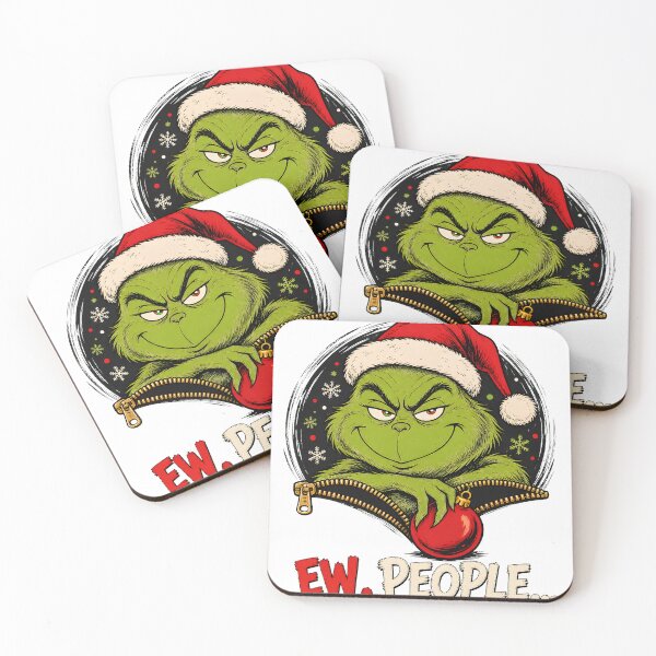 Item preview, Ew People Grinch Santa Hat Christmas Funny Grumpy Holiday designed and sold by empiric-designs.