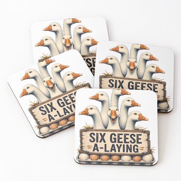 Item preview, Six Geese A Laying Christmas 12 Days Of Christmas Farm Birds designed and sold by empiric-designs.