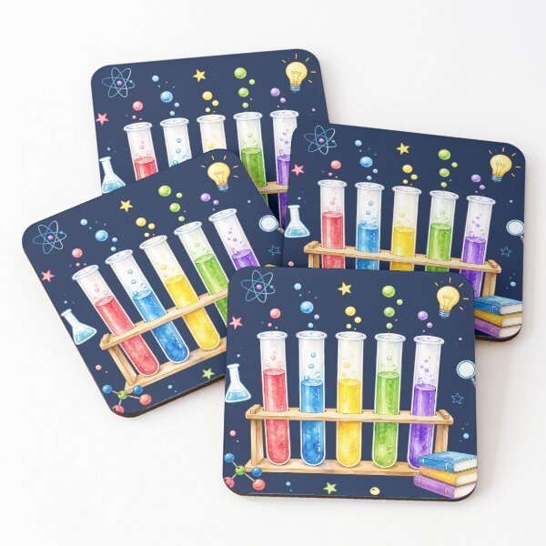 Item preview, Colorful Science Test Tubes - Watercolor Chemistry Lab Art designed and sold by GrinGalore.