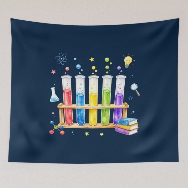 Item preview, Colorful Science Test Tubes - Watercolor Chemistry Lab Art designed and sold by GrinGalore.