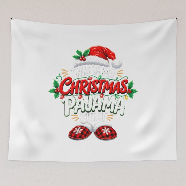 Item preview, This Is My Christmas Pajama Slippers Santa Hat Snowflake Holiday designed and sold by empiric-designs.