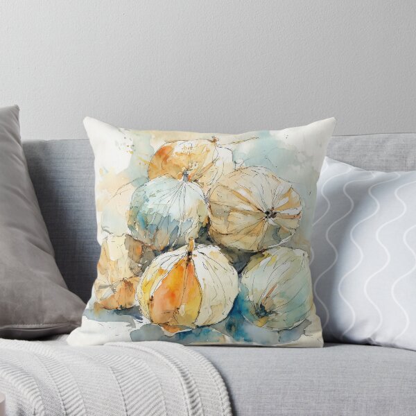 Item preview, Watercolor Kitchen Still Life in Cream and Teal designed and sold by solynneart.