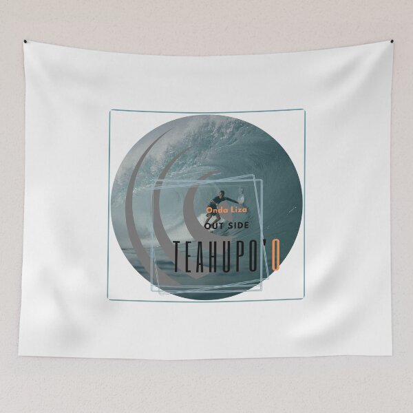 Item preview, Teahupoo Outside Tahiti Barrel Wave Surf Poster designed and sold by OndaLiza.