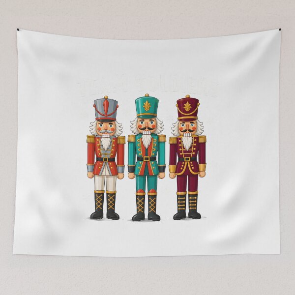 Item preview, Team Soldiers Nutcracker Christmas Toy Soldiers Holiday Gift Art designed and sold by empiric-designs.