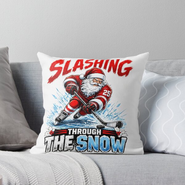 Item preview, Santa Hockey Slashing Through The Snow Christmas Ice Sport designed and sold by empiric-designs.
