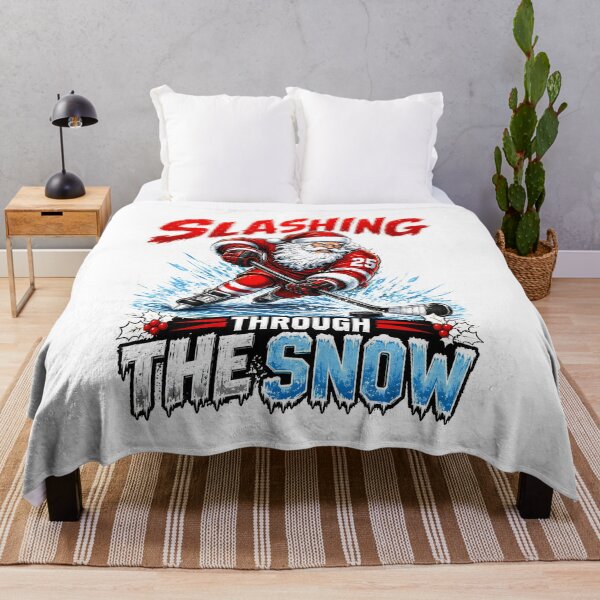 Item preview, Santa Hockey Slashing Through The Snow Christmas Ice Sport designed and sold by empiric-designs.