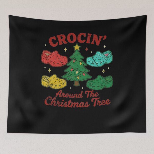 Item preview, Crocin Around The Christmas Tree Funny Clogs Shoes Holiday designed and sold by RonHeller.