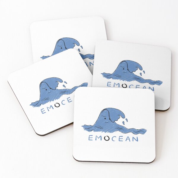 Item preview, Emocean Funny Moody Blue Ocean Wave Pun designed and sold by Feywishes.
