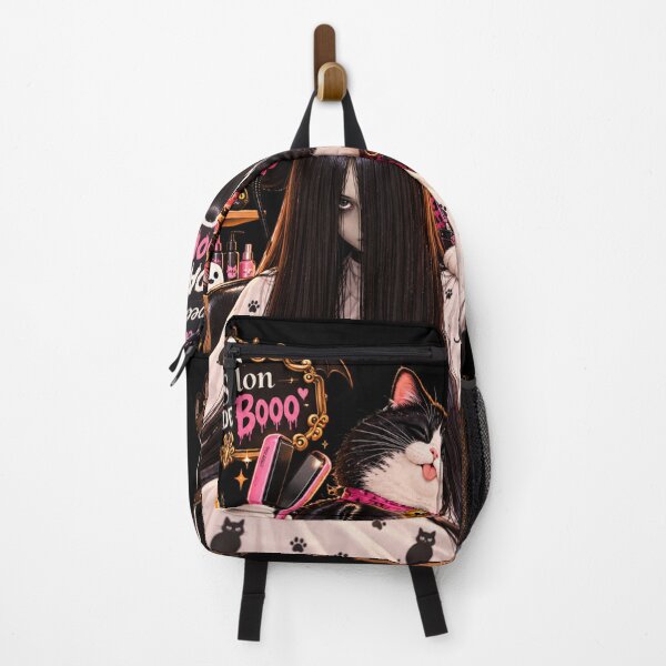 Item preview, Salon de Booo Sadako Cat Halloween Hair Salon Illustration designed and sold by Mindworx21.