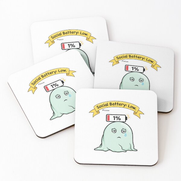 Item preview, Low Social Battery Funny Introvert Life Essential Design designed and sold by Mood Coffee art.
