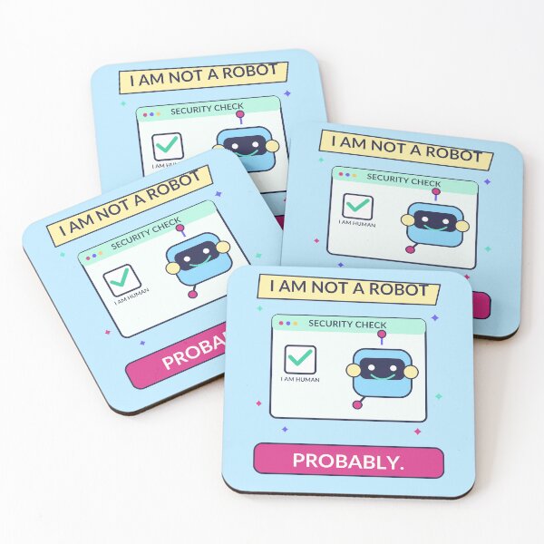 Item preview, I'm Not a Robot Probably - Funny AI CAPTCHA Humor designed and sold by Ink and Wink.
