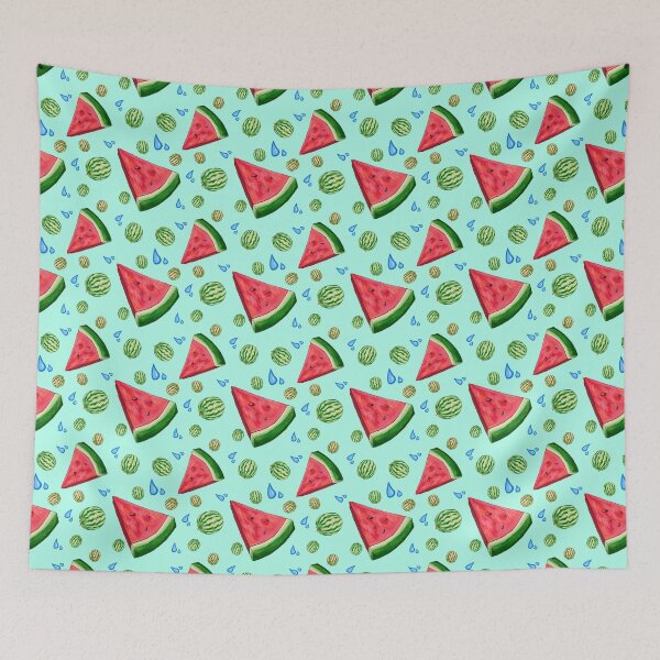 Item preview, Refreshing Watermelon Slices and Whole Fruit Seamless Pattern designed and sold by artmakac.