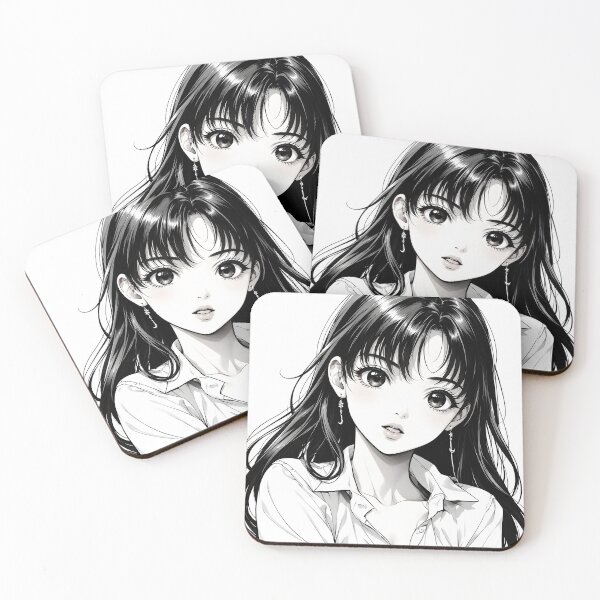 Item preview, Moonlit Elegance — Black & White Anime Girl designed and sold by L-16.
