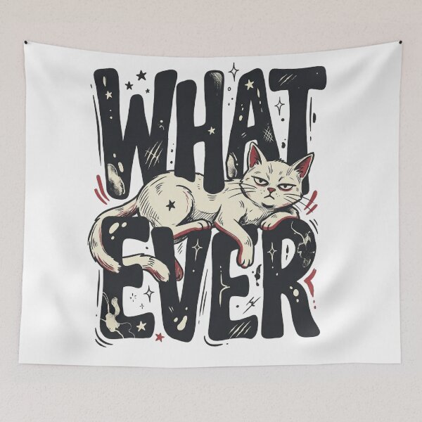 Item preview, Whatever Sassy White Cat Dark Academia designed and sold by mood-draftsman.