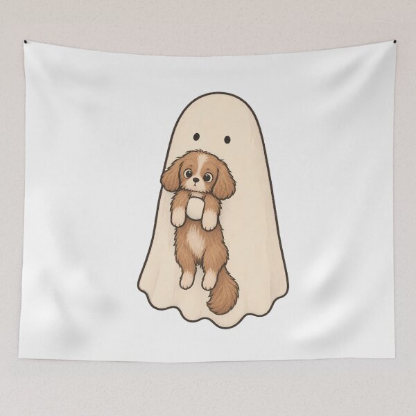 Item preview, Kawaii Puppy Ghost – Cute Spooky Halloween Dog designed and sold by Lu7u.