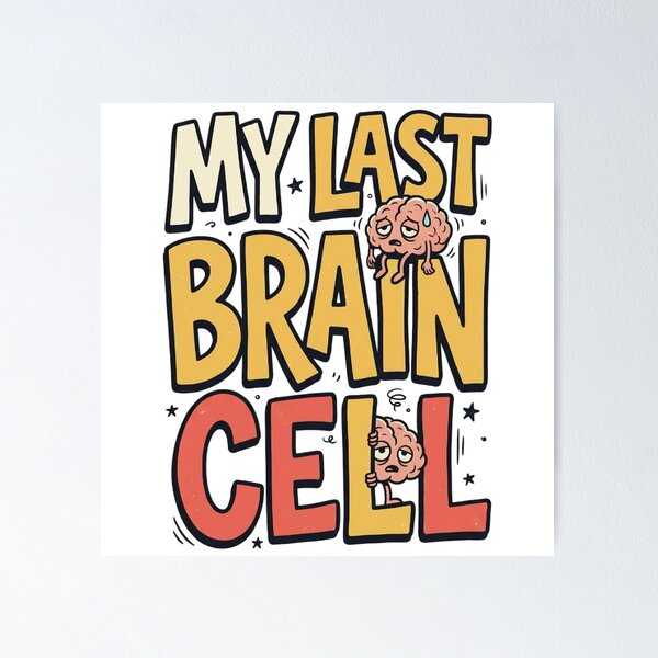 Item preview, My Last Brain Cell Exhausted Retro Cartoon designed and sold by mood-draftsman.