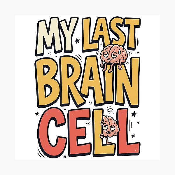 Item preview, My Last Brain Cell Exhausted Retro Cartoon designed and sold by mood-draftsman.
