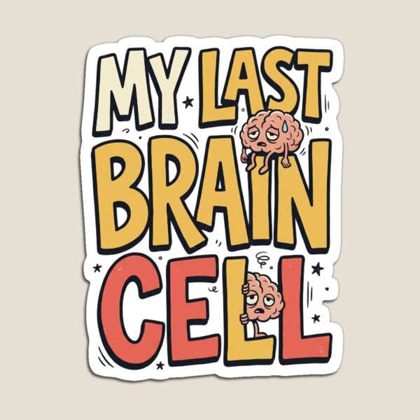 Item preview, My Last Brain Cell Exhausted Retro Cartoon designed and sold by mood-draftsman.