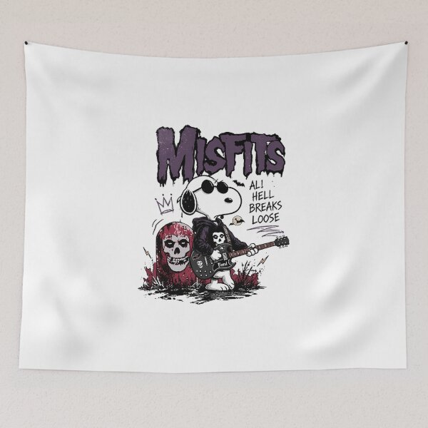 Item preview, Misfits Snoopy All Hell Breaks Loose, misfits band designed and sold by HadleySanfor.