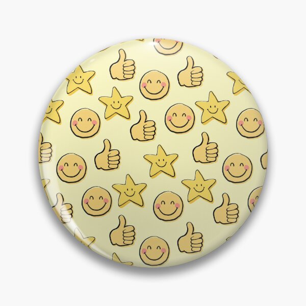 Item preview, Positive Vibes Yellow Smiley Stars Thumbs Up Seamless Pattern designed and sold by Deanmindvortex.