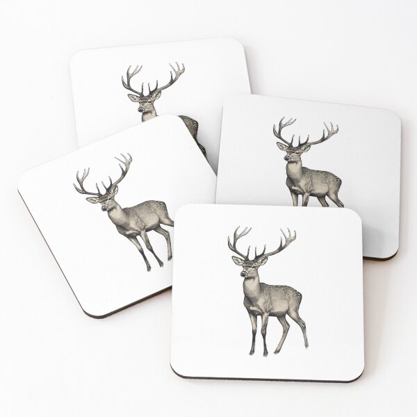 Item preview, Deer - Fine Ink Line Drawing designed and sold by Hidamari's SHOP.