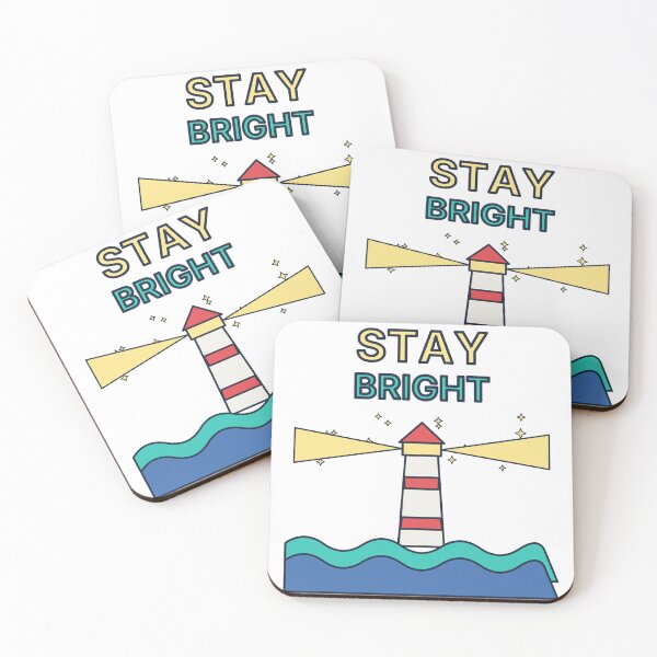 Item preview, Stay Bright Lighthouse Ocean Waves Nautical Inspirational designed and sold by Lazarescu.
