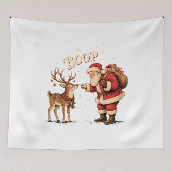 Item preview, Santa Boop Reindeer Red Nose Christmas Holiday Cute Magic designed and sold by noctivaganta.